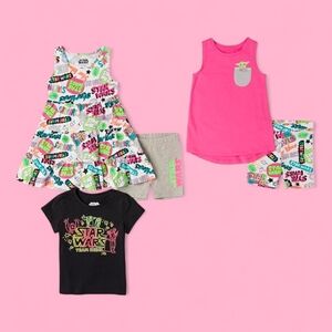 Star Wars, Toddler Girl, Pink, Tee and Dress Set, Size 3T, 5 Pieces